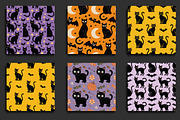 30 Halloween Black Cat Seamless Patt, a Pattern Graphic by protabsorkar11 (Thumbnail 4 of 4)
