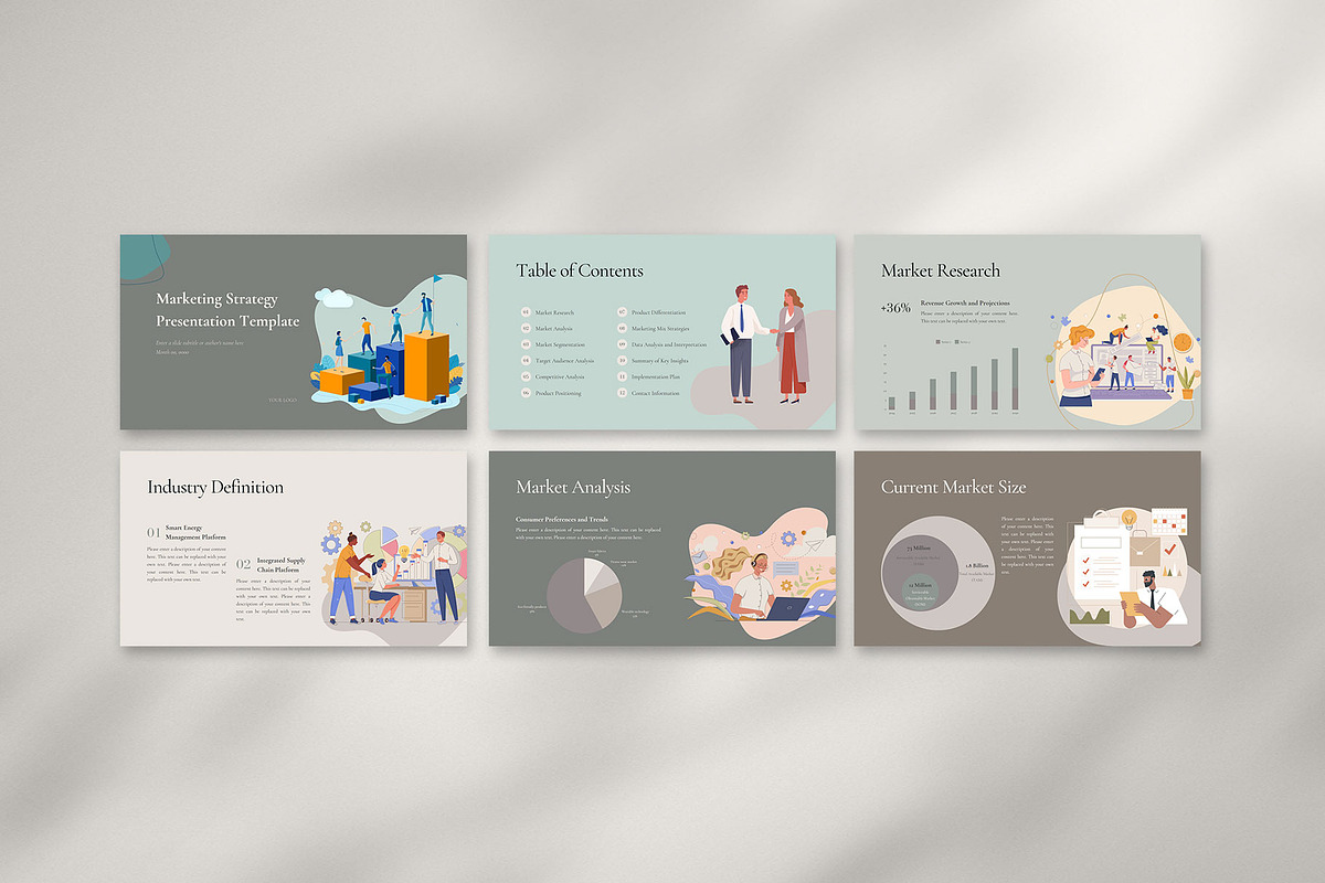 Canva Marketing Strategy Template, a Presentation Template by CreativityForest (Photo 3 of 6)