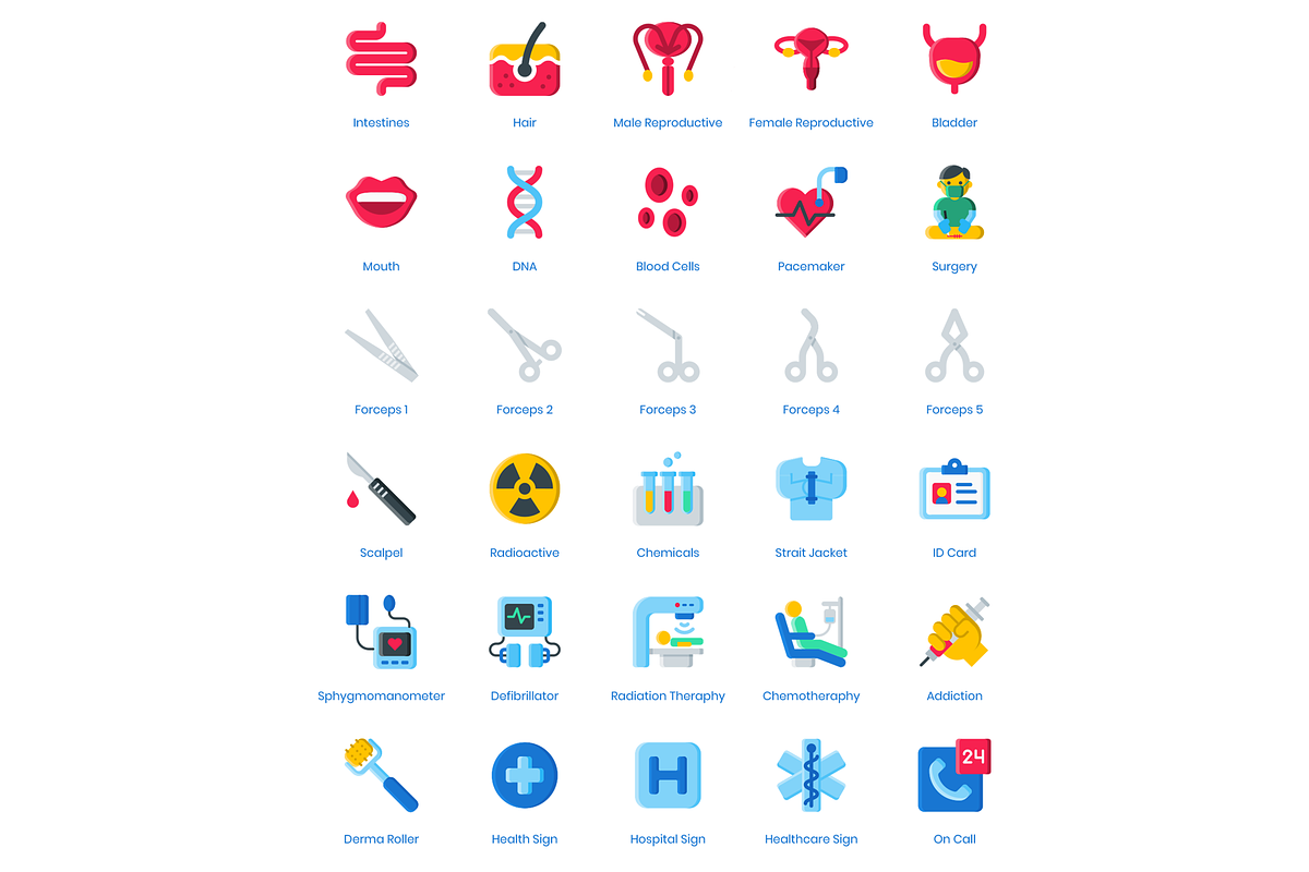 105 Medical Healthcare Icons, an Icon by Flat Icons (Photo 5 of 5)