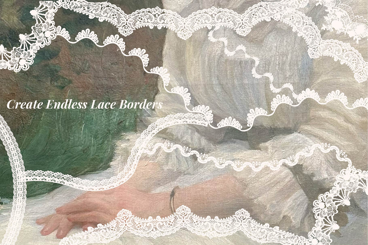 Lace Frames & vector Lace Brushes, an Object Graphic by MayBay Studio (Photo 6 of 7)
