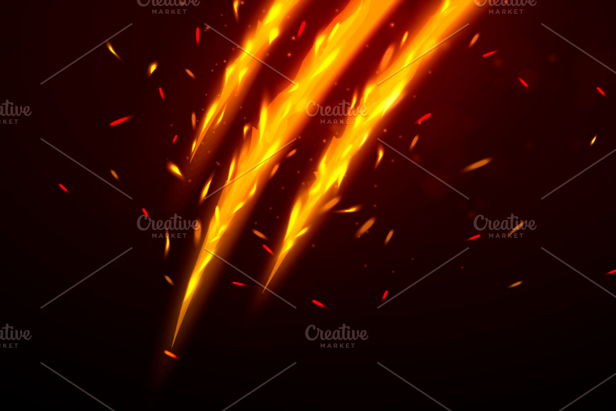 Burning Cut Tracks From Animal Claw, an Object Graphic by Black White Mouse Design (Photo 2 of 3)