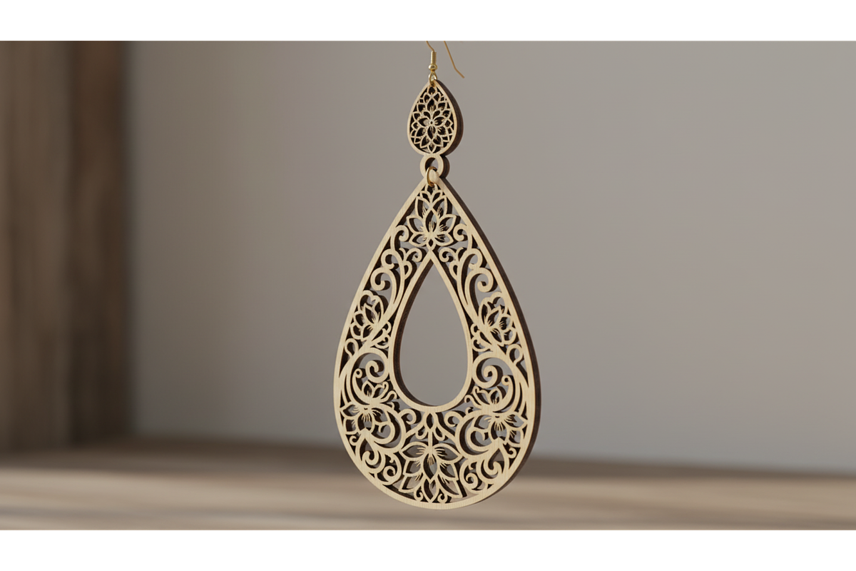 Elegant Floral Earring Set, a Graphic by musafir_fashion (Photo 8 of 11)