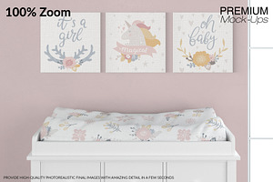 Baby Changing Pad & Canvas Mockup