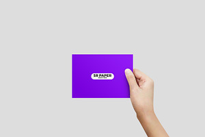 5x7 Paper In Hand Mockup