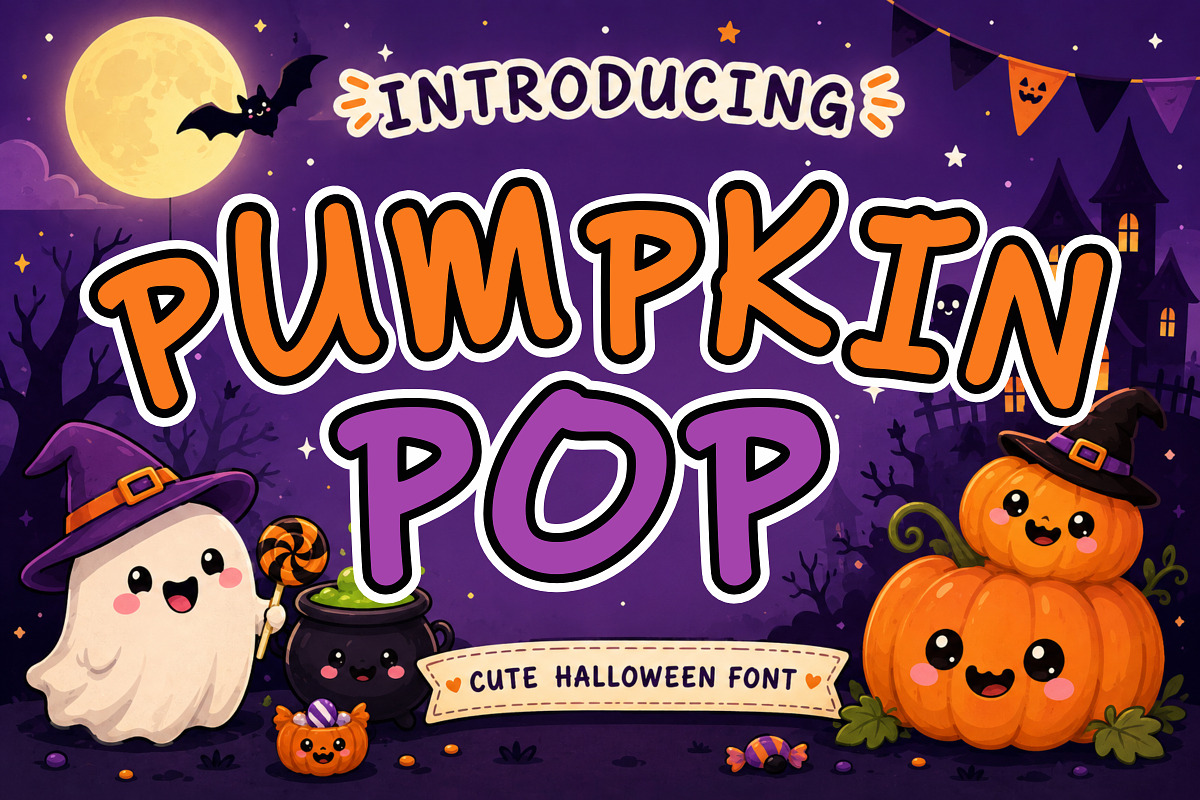 Pumpkin Pop - Cute Halloween Font, a Sans Serif Font by Limited.studio (Photo 1 of 5)