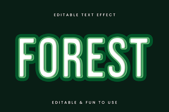 Green Embossed 3D Text Effect preview 3