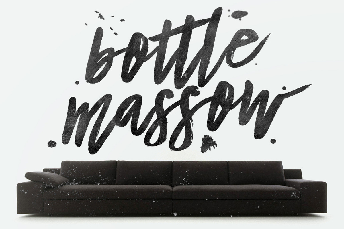 Bottle Massow Brush Script, a Script Font by Maulana Creative (Photo 1 of 6)