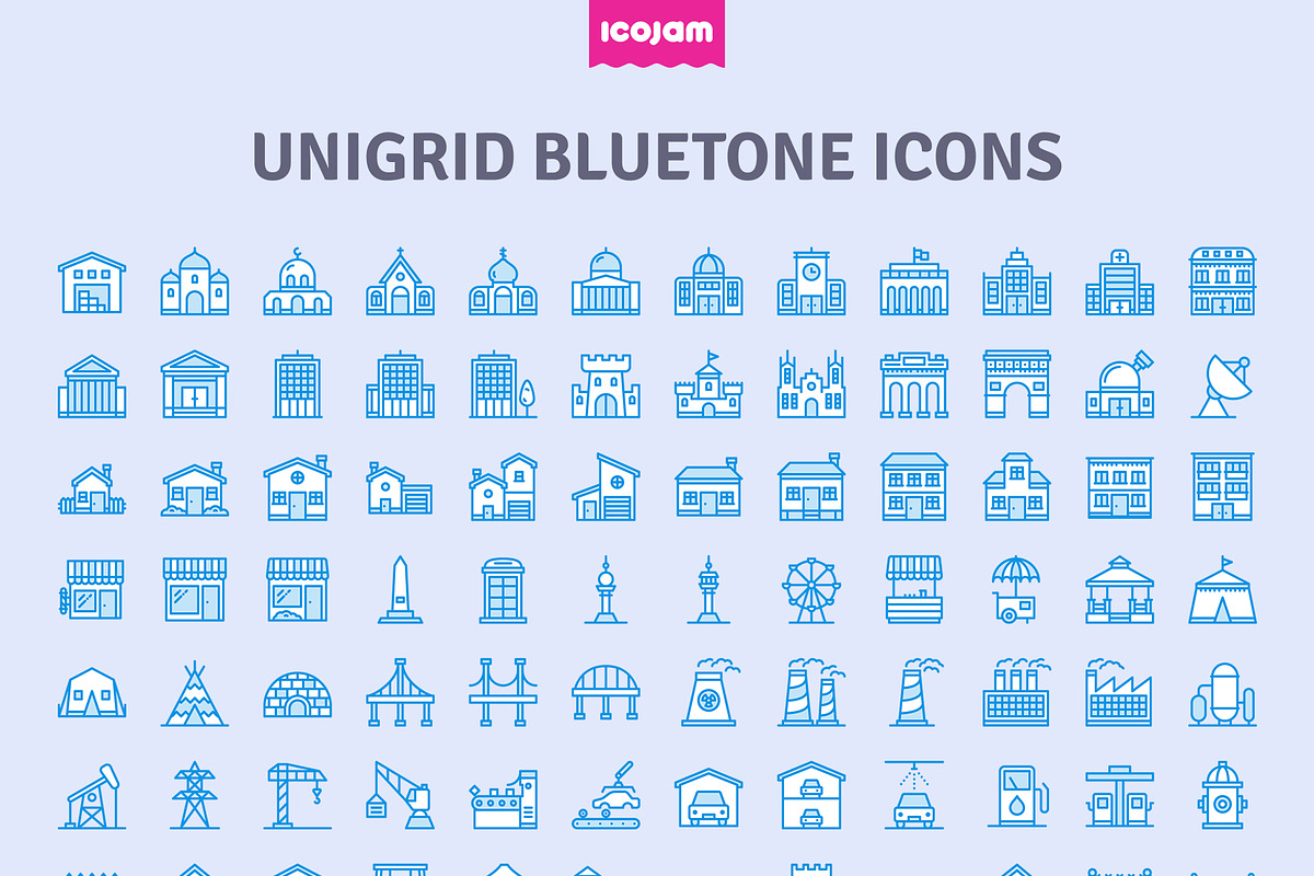 3552 Unigrid Bluetone icons, a Duotone Icon by Icojam store (Photo 6 of 14)