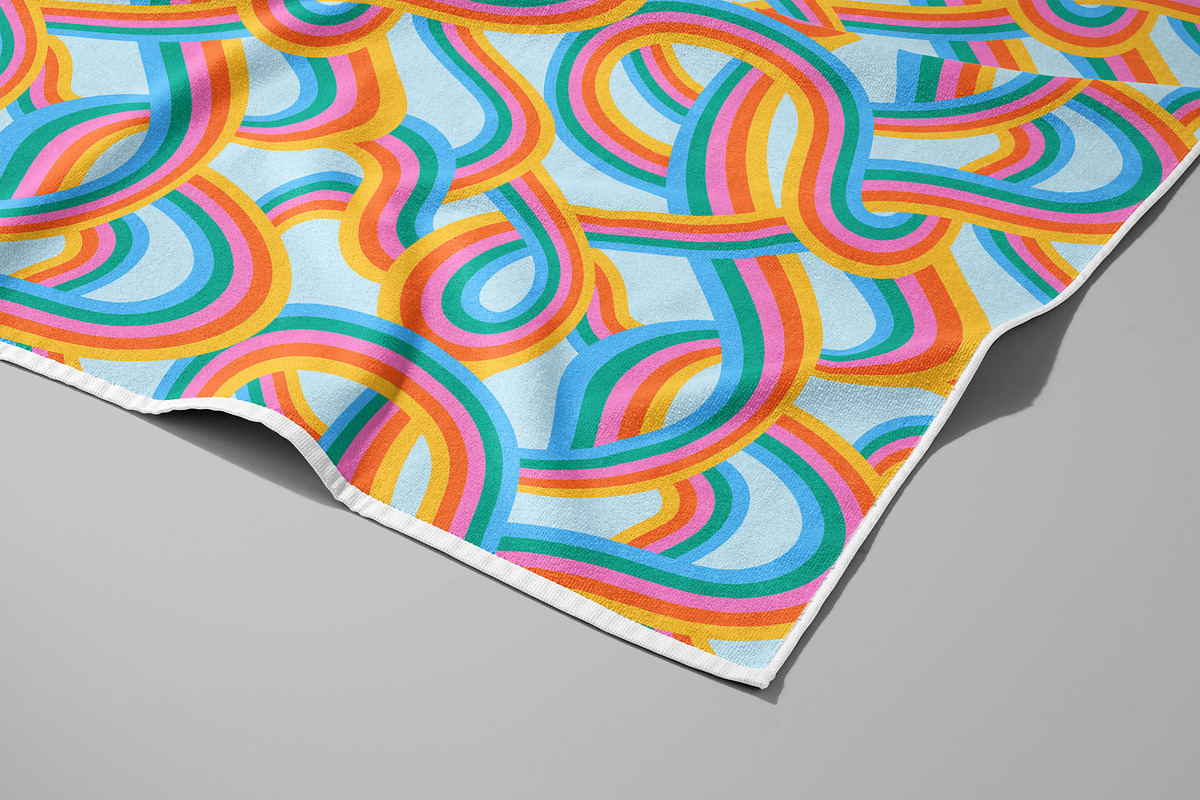 Retro Rainbow Pattern, a Pattern Graphic by Dedraw Studio (Photo 2 of 3)