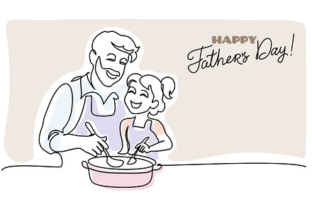 Happy Fathers Day holiday card. Dad