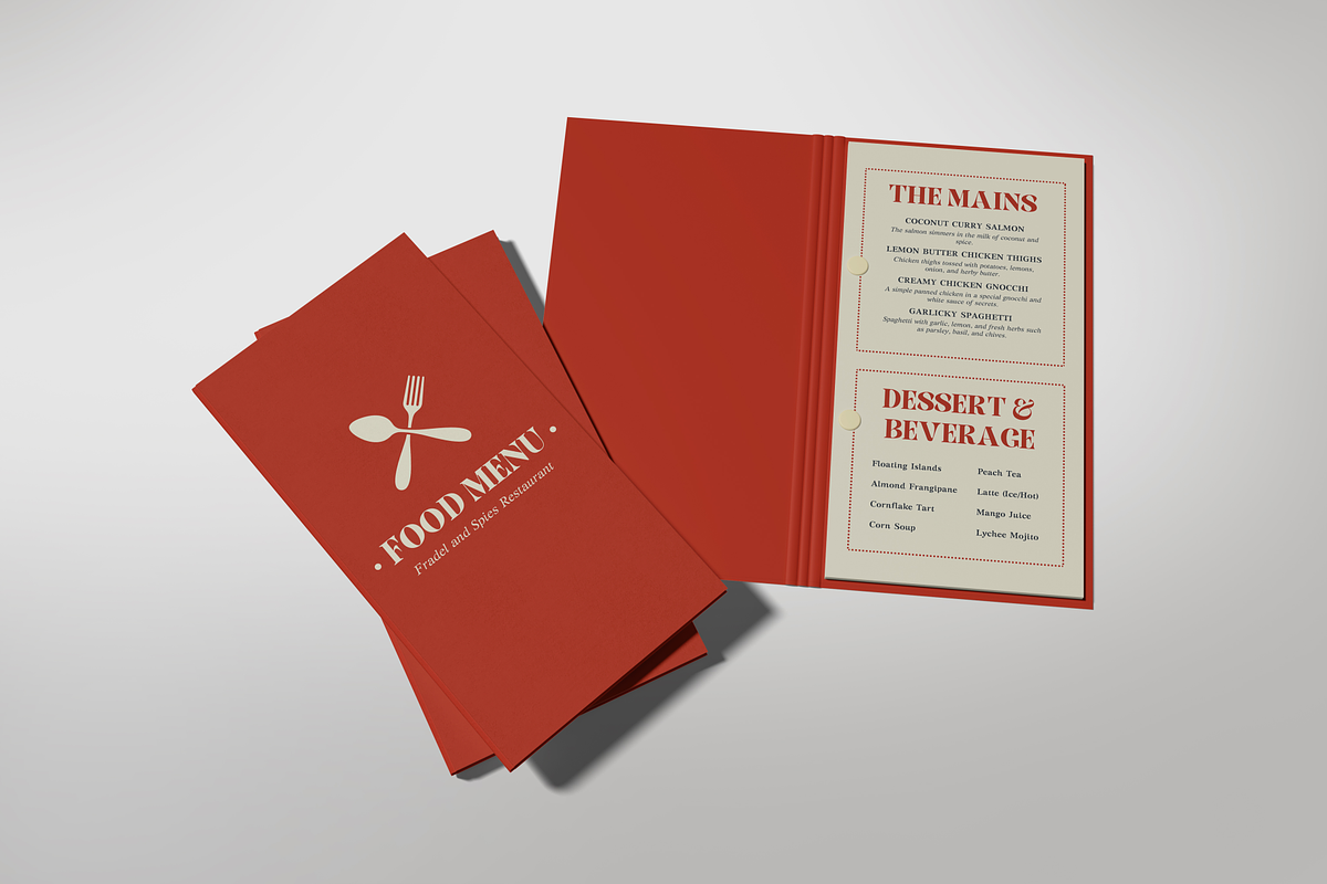 Menu Book Mockup, a Books & Magazine Mockup by Cekal_std (Photo 2 of 4)