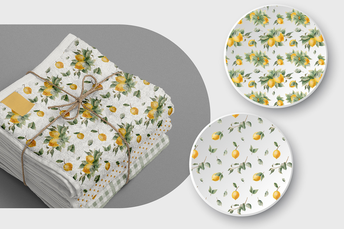 Lemons watercolor clipart, a Decorative Illustration by Nebbia (Photo 5 of 5)