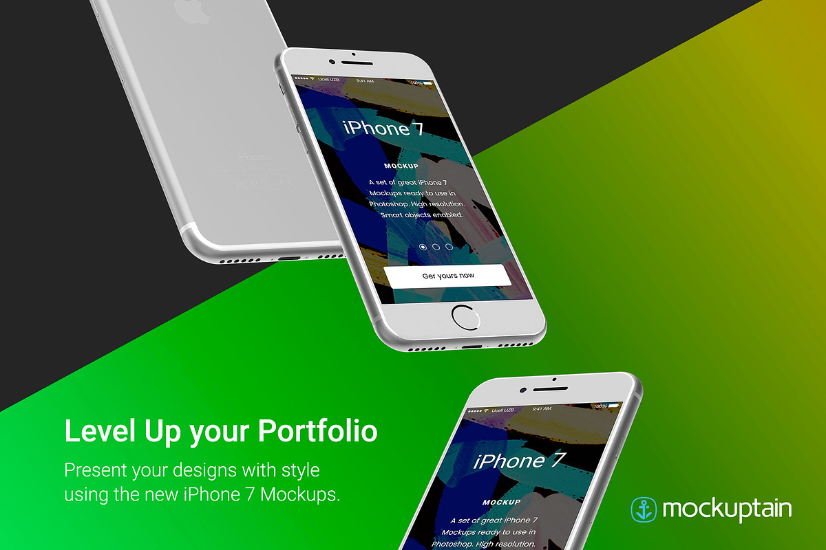 Iphone 7 Mockup Flying White, an iPhone Mockup by mockuptain (Photo 5 of 7)