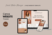 Canva Social Media Website Template, a Landing Page Template by Deepa Template Studio (Thumbnail 1 of 6)