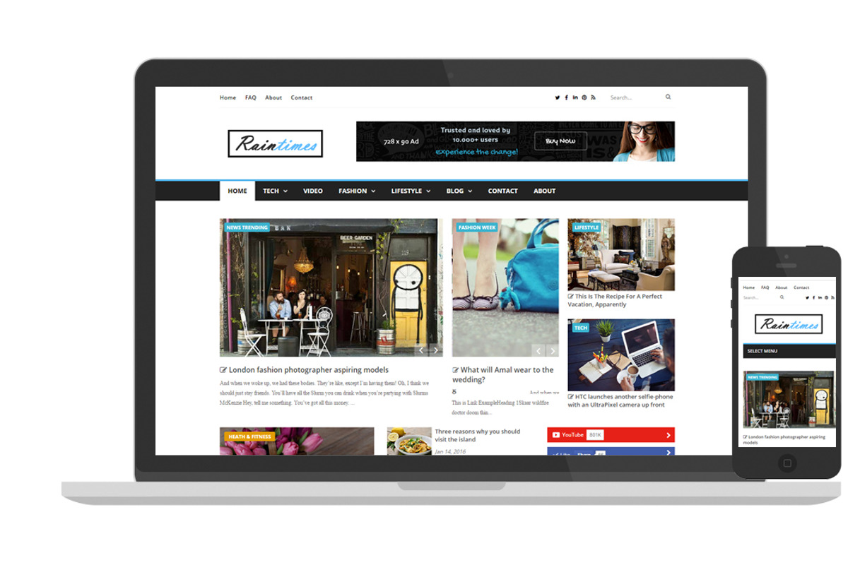 Raintimes Magazine Blogger Templates, a HTML Template by Raintemplates