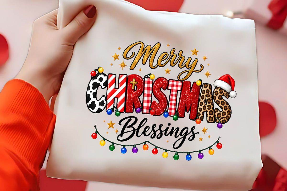 Merry Christmas Blessings PNG, a Seasonal Illustration by CrexoraLab (Photo 2 of 4)