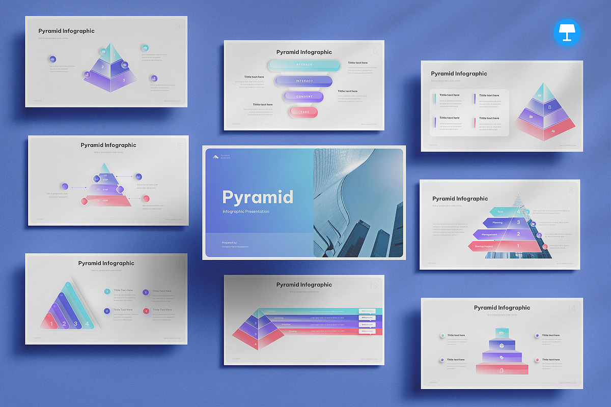 Pyramid Infographics Keynote, a Presentation Template by Pixslides (Photo 1 of 4)