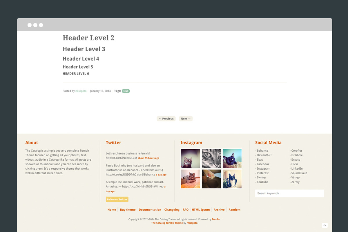 Catalog Tumblr Theme, a Websites & App Template by Themelantic (Photo 4 of 5)