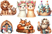 Cute Noah's Ark Watercolor Clip Art,, an Illustration by Designking (Thumbnail 2 of 4)