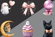 Coquette Sparkly Halloween Clipart, an Illustration by Black Bird Studio (Thumbnail 2 of 6)
