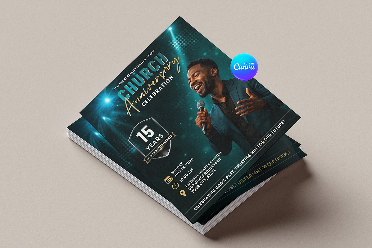 Church Anniversary Event Template, an Invitation Template by Arslan (Photo 1 of 5)