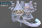 Subdivision&LowPoly fairy tree house, an Architecture 3D Model by Cute & 3D (Thumbnail 11 of 28)