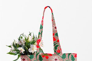 Red Floral Repeat Pattern