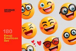 Emoji Emoticon Set | Transparent PNG, an Object Graphic by Reformer Mockup