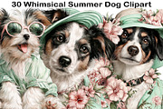Whimsical Summer Dog Clipart, an Illustration by Black Bird Studio (Thumbnail 1 of 5)