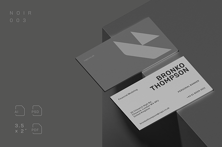 Noir Business Card 003, a Business Card Template by baqoos