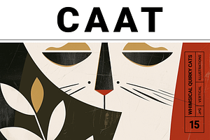 Caat Co - Whimsical Quirky Cats, an Animal Illustration by milatovar