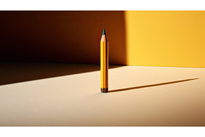 pencil yellow pencils ai generated, a Background Photo by pikepicture