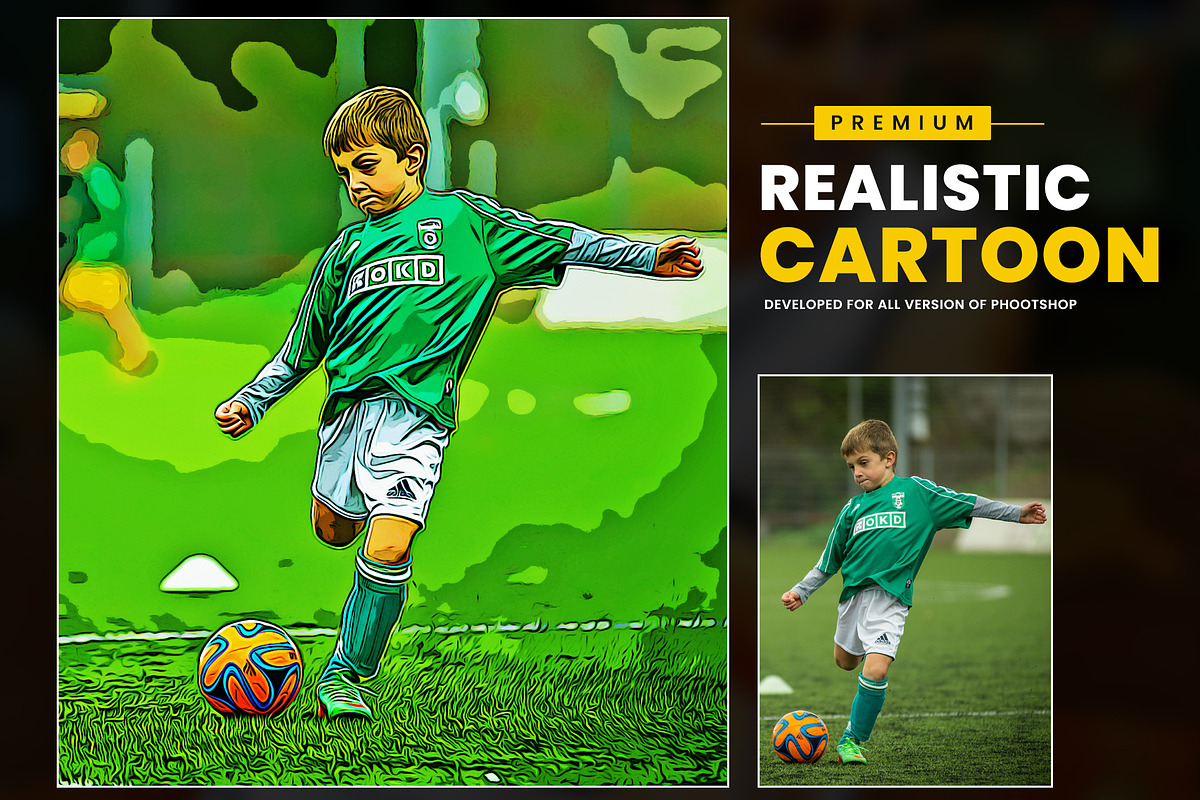 Premium Cartoon Painting, an Action Add-On by U_Design (Photo 6 of 10)