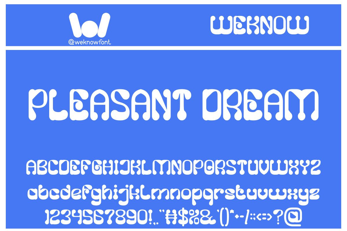 Pleasant Dream font, a Font by weknow (Photo 1 of 8)