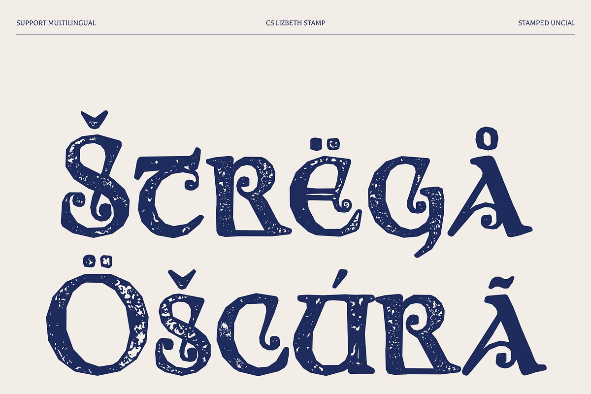 CS Lizbeth Stamp, a Serif Font by Craft Supply Co. (Photo 7 of 8)