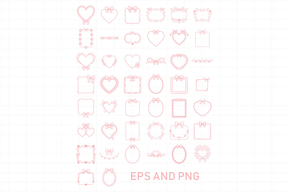 Coquette Valentine Frame Border Clip, an Illustration by Daily.Designs (Photo 3 of 6)