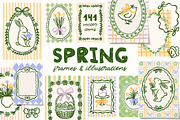 Spring Easter Frames & Illustration, an Object Graphic by ArtFM (Thumbnail 1 of 10)