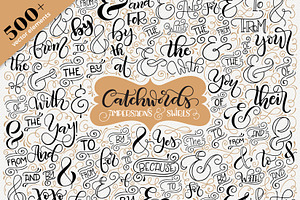 Catchwords, ampersands & swirls
