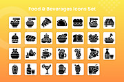 Food & Beverages Icons Set - Glyph, a Solid Icon by Kmg Design (Thumbnail 2 of 2)