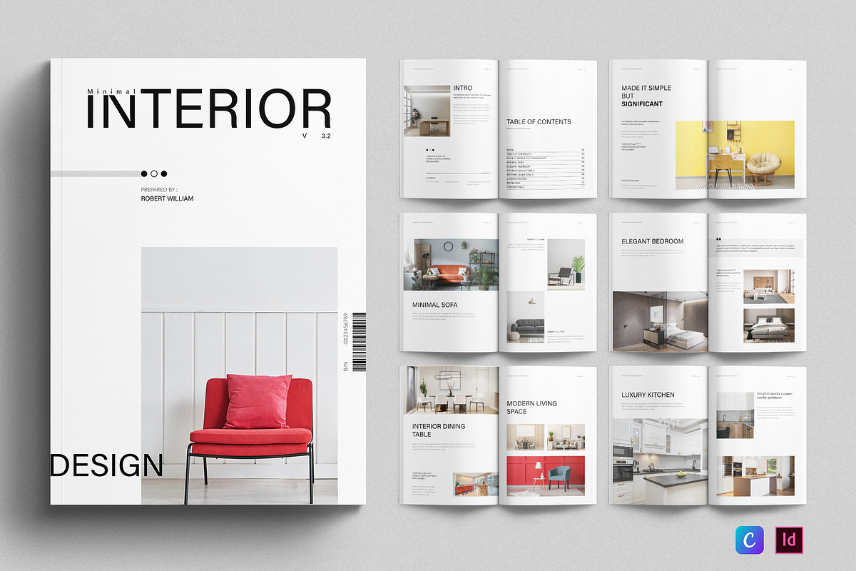 Minimal Interior Design Template, a Brochure Template by E-Type (Photo 1 of 7)