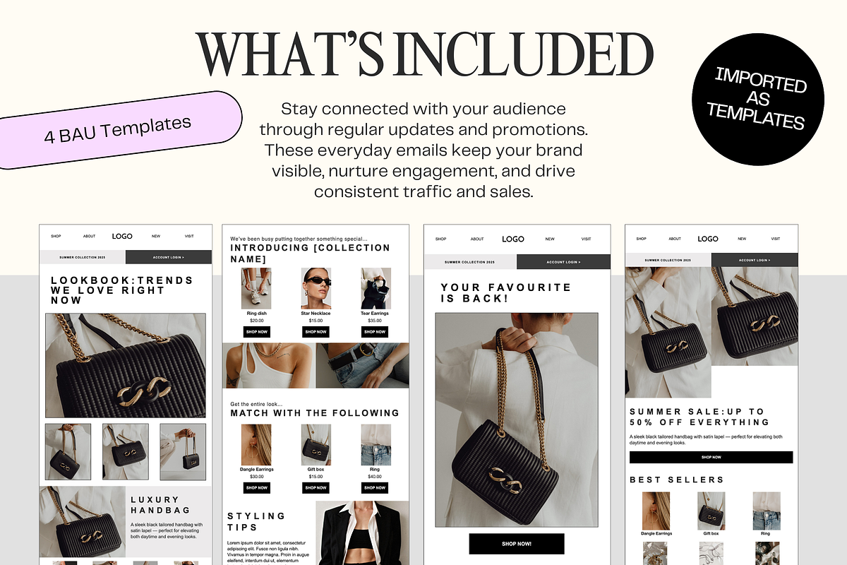 Klaviyo Fashion Email Template Flows preview 6