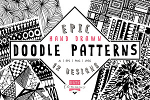 Epic Hand Drawn Doodle Patterns