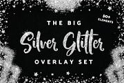 Glitter Confetti Elements Silver, a Texture Graphic by Nifty Template Studio (Thumbnail 1 of 10)