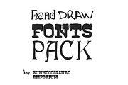 Hand Drawn Fonts Pack, a Script Font by Minhocossauro Emporium (Thumbnail 1 of 4)