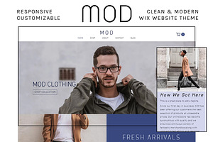 Wix Ecommerce Website Template MOD