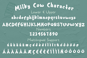 Milky Cow Display Font