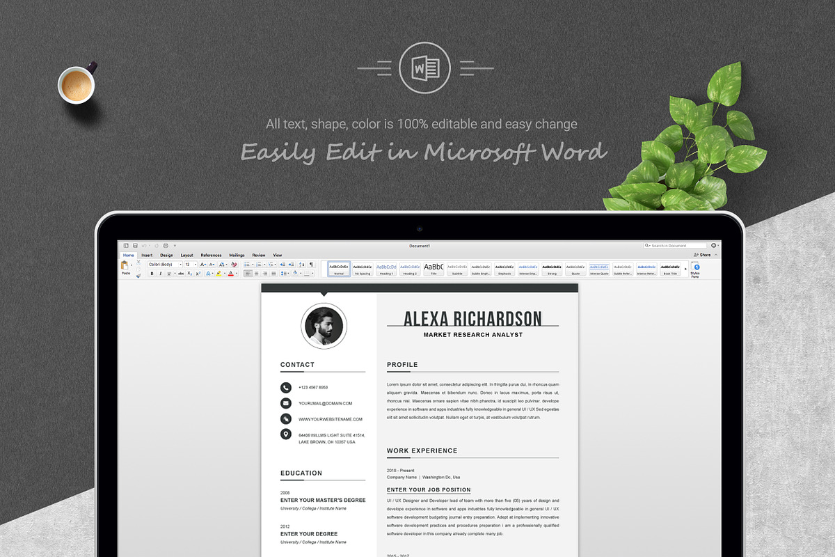 Resume Template, a Resume Template by ResumeInventor (Photo 5 of 6)