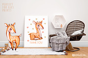 Forest Nursery Watercolor clipart, an Animal Illustration by UlitkaStudio (Thumbnail 8 of 8)