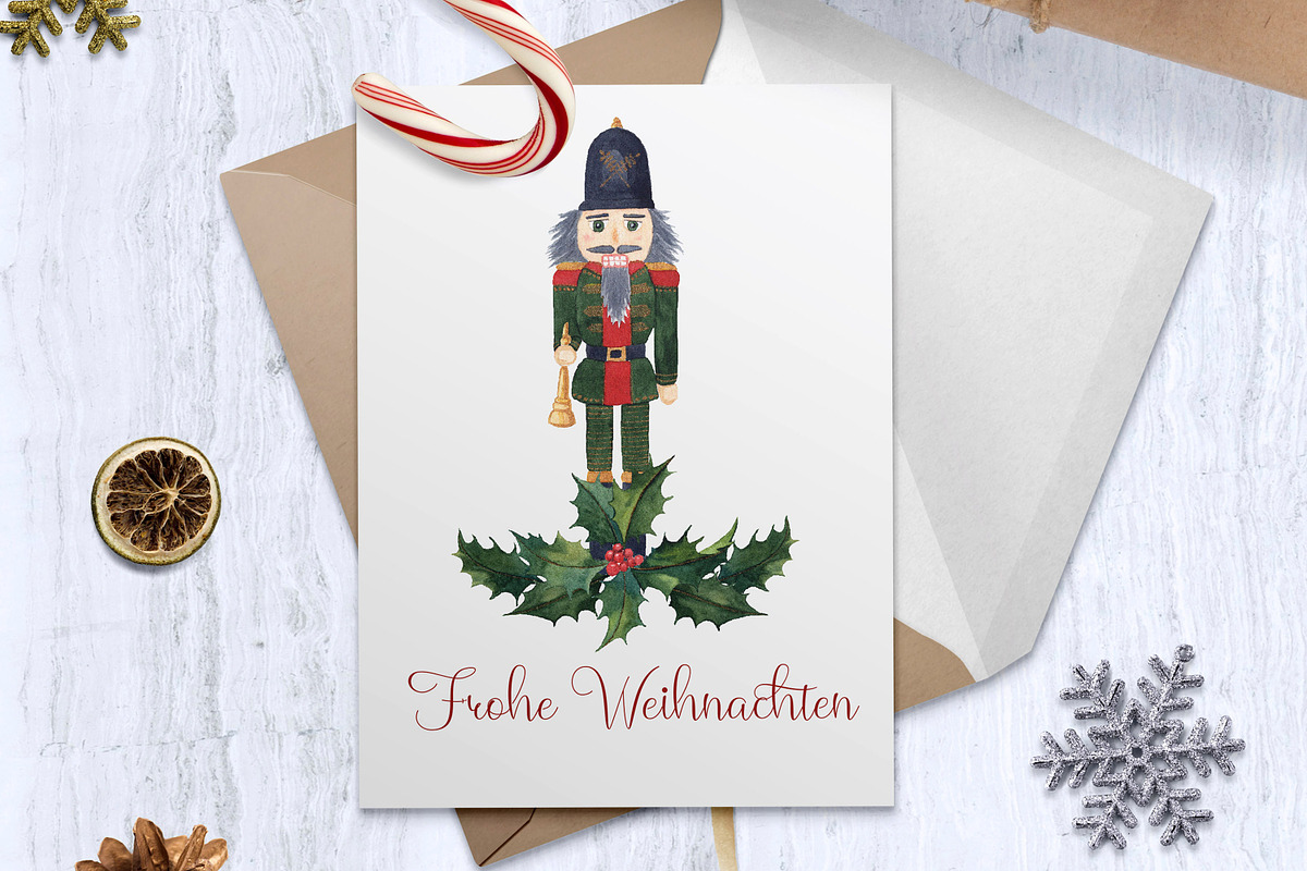 Watercolor Christmas Nutcrackers, an Illustration by s.yanyeva (Photo 4 of 7)