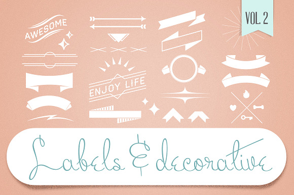 Labels & Decorative Vectors Vol.2 preview 4